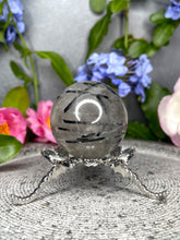 Load image into Gallery viewer, Clarity Black Tourmalated Quartz Crystal Sphere