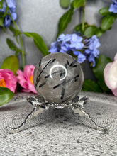 Load image into Gallery viewer, Clarity Black Tourmalated Quartz Crystal Sphere