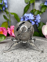 Load image into Gallery viewer, Clarity Black Tourmalated Quartz Crystal Sphere
