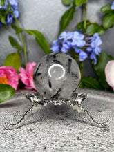 Load image into Gallery viewer, Protection Black Tourmalated Quartz Crystal Sphere