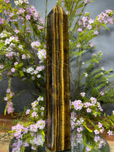 Load image into Gallery viewer, Natural Tiger Eye Crystal Tower Point Chakra Healing