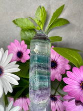 Load image into Gallery viewer, Natural Colourful Fluorite Crystal Tower Point