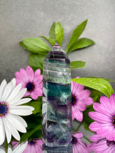 Load image into Gallery viewer, Natural Rainbow Fluorite Crystal Tower Point