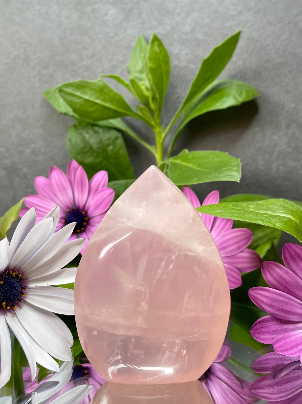Chakra Healing Natural Rose Quartz Crystal Flame