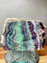 Load image into Gallery viewer, Stunning Polished Rainbow Fluorite Natural Crystal Slab