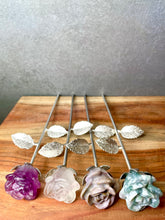 Load image into Gallery viewer, Stunning Crystal Rose With Silver Metal Stem