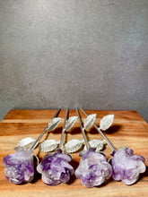 Load image into Gallery viewer, Beautiful Chevron Dream Amethyst Crystal Rose