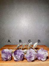 Load image into Gallery viewer, Beautiful Chevron Dream Amethyst Crystal Rose