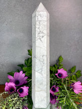 Load image into Gallery viewer, Natural Howlite Crystal Tower Point