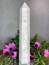 Load image into Gallery viewer, Natural Howlite Crystal Tower Point