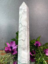 Load image into Gallery viewer, Stunning Natural Howlite Crystal Tower Point