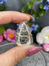 Load image into Gallery viewer, Golden Rutilated Quartz Crystal Buddha Pendant Carving