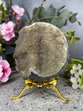 Load image into Gallery viewer, Sparkly Green Rainbow Amethyst Sphere