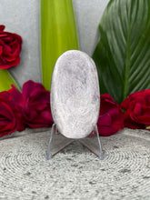 Load image into Gallery viewer, Tranquil Purple Lepidolite Mica Flash Palmstone Carving