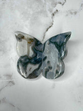 Load image into Gallery viewer, Beautiful Moss Agate Butterfly Carving 1pc
