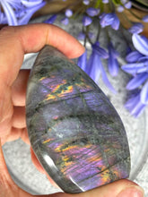 Load image into Gallery viewer, Spiritual Growth Labradorite Crystal Flame With Flash