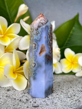 Load image into Gallery viewer, High Quality Blue Flower Agate Crystal Tower Point