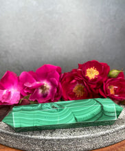 Load image into Gallery viewer, Natural Malachite Double Terminator Crystal Point