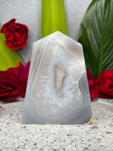 Load image into Gallery viewer, Sleek Druzy Agate Crystal Tower Point