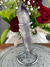 Load image into Gallery viewer, Beautiful Tranquil Amethyst Wand With Silver Stand