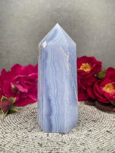 Load image into Gallery viewer, Beautiful Blue Lace Agate Crystal Tower Point