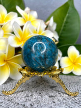 Load image into Gallery viewer, Creativity Natural Blue Apatite Crystal Sphere Ball