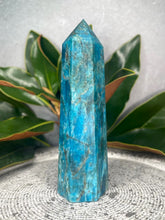 Load image into Gallery viewer, Blue Apatite Crystal Tower Point Chakra Healing