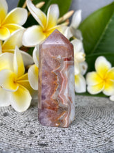 Load image into Gallery viewer, Gorgeous Mexican Crazy Lace Agate Amethyst Crystal Tower Point