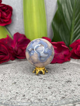 Load image into Gallery viewer, Stunning Blue Flower Agate Sphere Ball