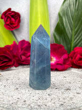 Load image into Gallery viewer, Beautiful Blue Fluorite Crystal Tower Point