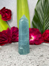 Load image into Gallery viewer, DISCOUNTED Blue Fluorite Crystal Tower Point