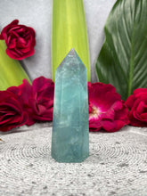 Load image into Gallery viewer, Gorgeous Blue Fluorite Crystal Tower Point
