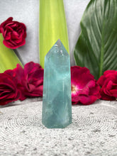 Load image into Gallery viewer, Gorgeous Blue Fluorite Crystal Tower Point
