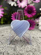Load image into Gallery viewer, Gorgeous Blue Lace Agate Crystal Love Heart Carving
