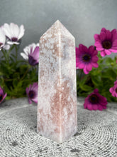 Load image into Gallery viewer, Calming Pink Amethyst Flower Agate Crystal Tower