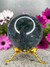 Load image into Gallery viewer, Abundance Moss Agate Crystal Sphere