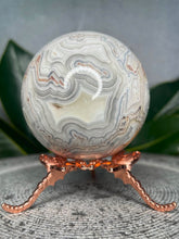 Load image into Gallery viewer, Stunning Mexican Crazy Lace Agate Crystal Sphere Druzy