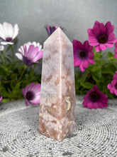 Load image into Gallery viewer, Elegant Pink Amethyst Flower Agate Crystal Tower