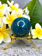 Load image into Gallery viewer, Stunning Blue Apatite Crystal Sphere Ball