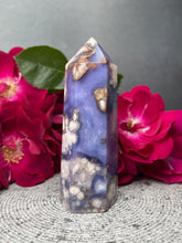Load image into Gallery viewer, Mesmerizing Blue Flower Agate Crystal Tower