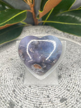 Load image into Gallery viewer, Self-Love Blue Flower Agate Crystal Love Heart Carving