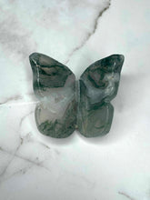 Load image into Gallery viewer, Beautiful Moss Agate Butterfly Carving 1pc