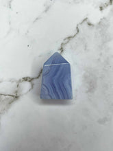 Load image into Gallery viewer, Serene Blue Lace Agate Crystal Tower Point 1pc