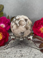 Load image into Gallery viewer, Beautiful Black Flower Agate Crystal Sphere