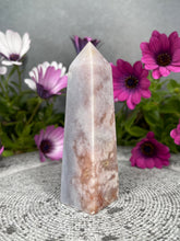 Load image into Gallery viewer, Elegant Pink Amethyst Flower Agate Crystal Tower