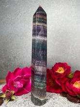 Load image into Gallery viewer, Beautiful Colorful Fluorite Crystal Tower Point