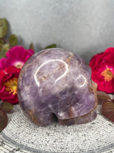 Load image into Gallery viewer, Mexican Crazy Lace Agate Amethyst Crystal Skull Carving