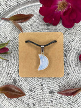Load image into Gallery viewer, Opalite Crescent Moon Necklace