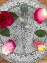 Load image into Gallery viewer, Soft Green Fluorite Rose Crystal Carving With Silver Stem