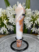 Load image into Gallery viewer, Confident Carnelian Crystal Wand With Black Stand